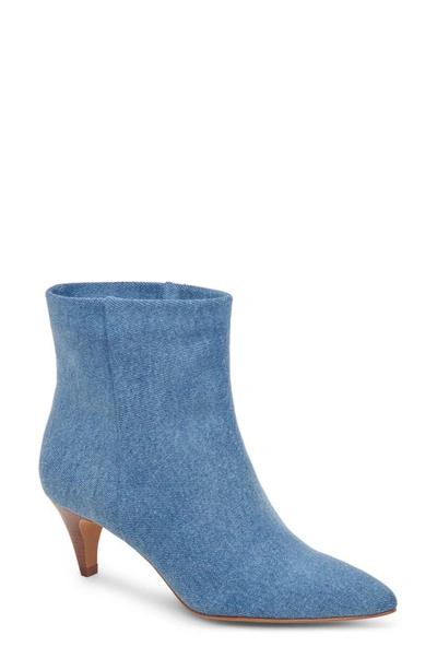 Dolce Vita Women's Dee Kitten-heel Ankle Booties In Blue Denim