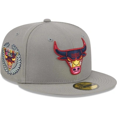 New Era Men's  Gray Chicago Bulls Color Pack 9fifty Snapback Hat