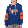 Starter Royal Denver Broncos Bump And Run Long Sleeve Hoodie T-shirt In Royal