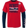 OUTERSTUFF YOUTH RED/NAVY NEW ENGLAND PATRIOTS FAN FAVE T-SHIRT COMBO SET