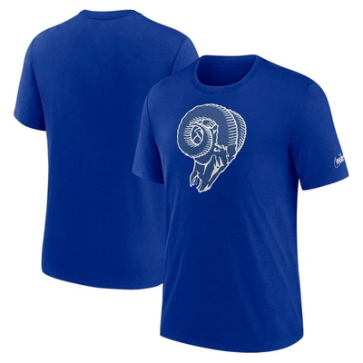 Nike Los Angeles Rams Rewind Logo  Men's Nfl T-shirt In Blue