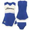 OUTERSTUFF GIRLS TODDLER ROYAL LOS ANGELES RAMS CHEER CAPTAIN DRESS WITH BLOOMERS