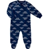 OUTERSTUFF NEWBORN NAVY SEATTLE SEAHAWKS ALLOVER PRINT RAGLAN FULL-ZIP JUMPER