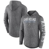 Fanatics Branded Heather Charcoal Las Vegas Raiders Pill Stack Long Sleeve Hoodie T-shirt In Heather Charcoal