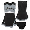 OUTERSTUFF GIRLS TODDLER BLACK LAS VEGAS RAIDERS CHEER CAPTAIN DRESS WITH BLOOMERS