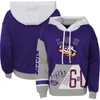 OUTERSTUFF GIRLS YOUTH PURPLE LSU TIGERS TRUE FAN SOFT FLEECE PULLOVER HOODIE