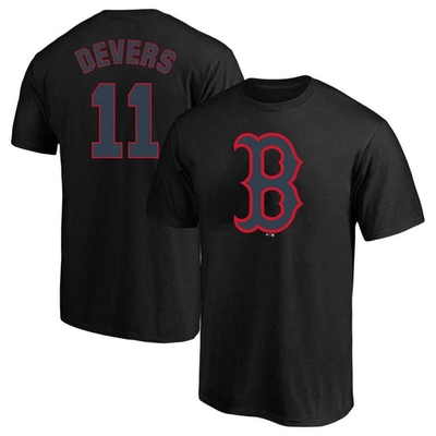 Profile Men's  Rafael Devers Black Boston Red Sox Big And Tall Name And Number T-shirt