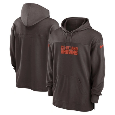 Nike Cleveland Browns Sideline  Men's Dri-fit Nfl Long-sleeve Hooded Top