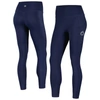 Kadyluxe Women's  Navy Penn State Nittany Lions 7/8 Mixed Media Pocket Ileggings In Navy