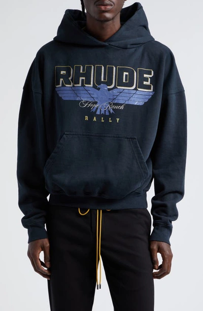 Rhude Ranch Hoodie In Black