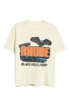 RHUDE BLACK HILLS DERBY OVERSIZE GRAPHIC T-SHIRT