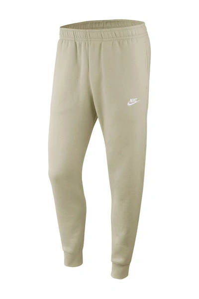 Nike Beige Fleece Sportswear Club Lounge Pants In Light Bone/light Bone/white