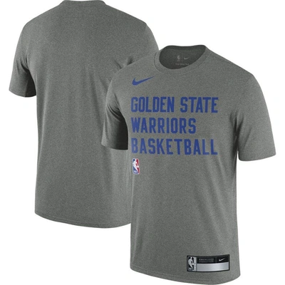 Nike Golden State Warriors  Men's Dri-fit Nba Practice T-shirt In Heather Gray