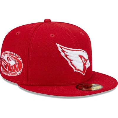 New Era Men's  Scarlet Arizona Cardinals 2006 Inaugural Season Main Patch 59fifty Fitted Hat