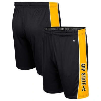 Colosseum Men's  Black Appalachian State Mountaineers Panel Shorts