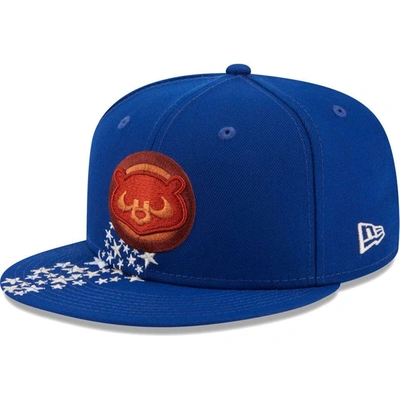 New Era Men's  Royal Chicago Cubs Meteor 59fifty Fitted Hat