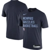 Nike Men's  Navy Memphis Grizzlies 2023/24 Sideline Legend Performance Practice T-shirt In Navy
