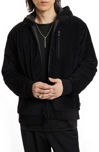 John Varvatos Adami Reversible Hooded Jacket In Black