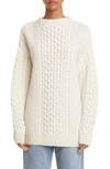 TOTÊME CHUNKY CABLE WOOL SWEATER