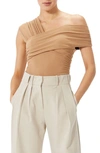 Sophie Rue Crisscross Thong Bodysuit In Camel