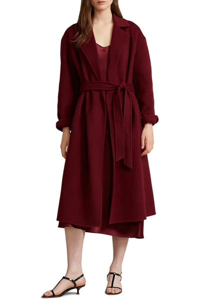 Ralph Lauren Wool-blend Wrap Coat In Multi
