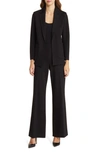 Anne Klein Open Front Knit Blazer In Anne Black
