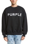 PURPLE BRAND PURPLE BRAND COTTON GRAPHIC FLEECE SWEATSHIRT