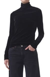 Agolde Pascale Stretch-lyocell Turtleneck Top In Black