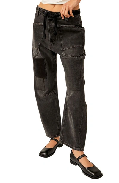 FREE PEOPLE FREE PEOPLE MOXIE LOW RISE DRAWSTRING BARREL LEG JEANS