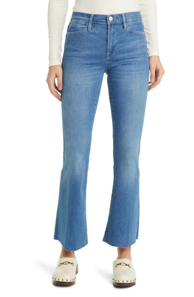 Frame Le Easy High Rise Flare Jeans In Drizzle