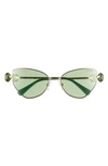 Swarovski 57mm Irregular Butterfly Sunglasses In Dark Green