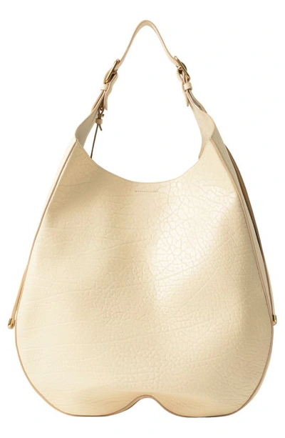 Burberry Chess Xl Leather Shoulder Bag In Pearl