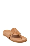 Jack Rogers Women's Jacks Whipstitch Thong Sandals In Cafe Au Lait