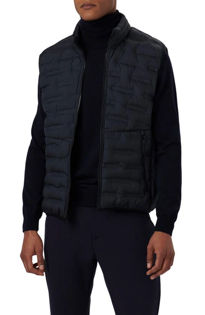 Bugatchi Quilted Water Resistant Vest In Navy