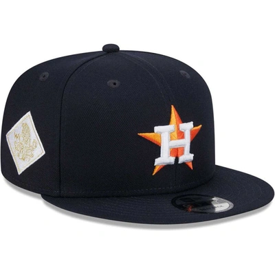 New Era Men's  Navy Houston Astros 2017 World Series Side Patch 9fifty Snapback Hat