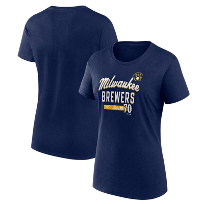 Fanatics Branded Navy Milwaukee Brewers Logo T-shirt