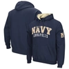 COLOSSEUM COLOSSEUM NAVY NAVY MIDSHIPMEN DOUBLE ARCH PULLOVER HOODIE