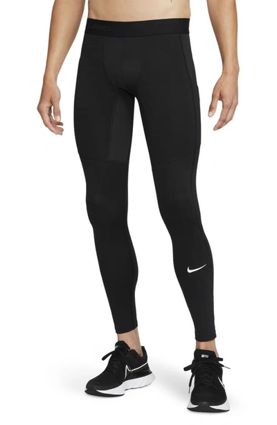 Nike Pro Warm Dri-fit Tights In Black
