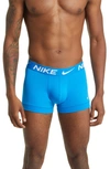 Nike Dri-fit Essential Micro Multicolour Boxer Briefs 3-pack In Blue