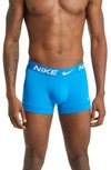 Nike Dri-fit Essential Micro Multicolour Boxer Briefs 3-pack In Photo Blue