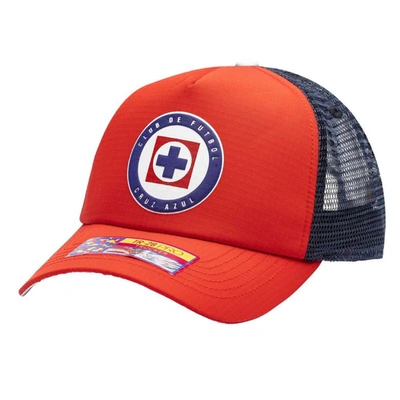 Fan Ink Red Cruz Azul Aspen Trucker Adjustable Hat