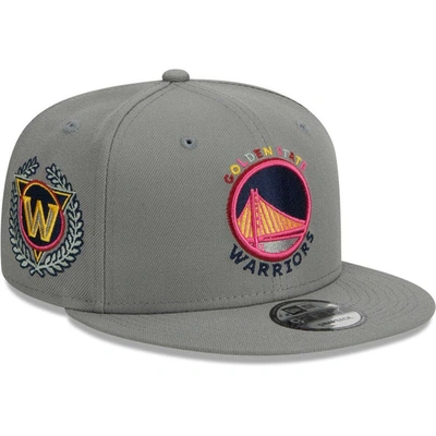 New Era Men's  Gray Golden State Warriors Color Pack 9fifty Snapback Hat