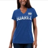 G-iii 4her By Carl Banks Royal Daniel Suarez Snap V-neck T-shirt In Royal