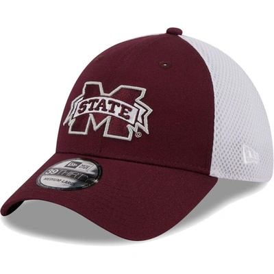 New Era Men's  Maroon Mississippi State Bulldogs Evergreen Neo 39thirty Flex Hat