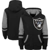 Outerstuff Youth Black Las Vegas Raiders Colorblock Full-zip Hoodie In Black
