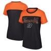 G-iii 4her By Carl Banks Black Martin Truex Jr Cheer Color Blocked T-shirt In Black