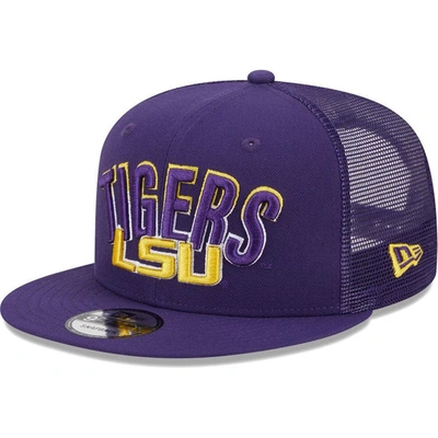 New Era Men's  Purple Lsu Tigers Grade Trucker 9fifty Snapback Hat