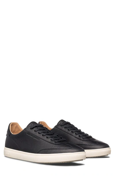 Clae Black Milled Leather Trainers