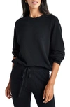 Splendid Elin Cashblend Crewneck Sweater In Black