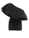 Rotate Birger Christensen Taft One-shoulder Ruffled Taffeta Mini Dress